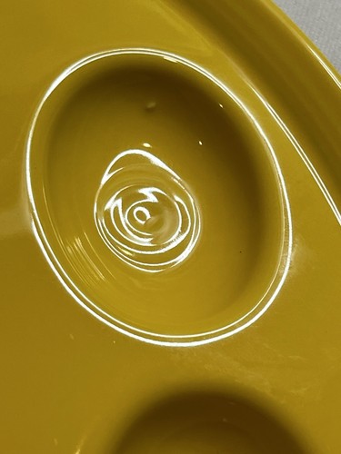 Fiesta Fiestaware Yellow Round Egg Serving Platter HLC 11 1/4" Deviled Egg Tray - Picture 5 of 12