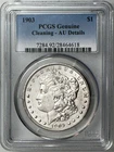 1903-P Morgan Silver Dollar Coin $1, PCGS Genuine AU Details Cleaned  (Ref 4618)