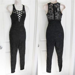bebe lace jumpsuit