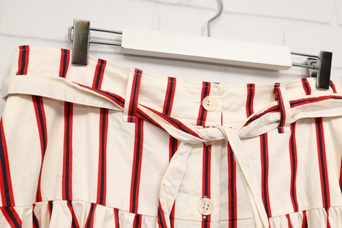Women's Portmans red/white striped cotton midi skirt size 16 - Picture 2 of 8