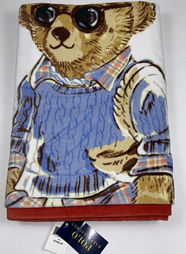 NEW RALPH LAUREN Beach Towel 35x66 POLO Girl Beach BEAR RL-67 French Terry $118  - Picture 4 of 4
