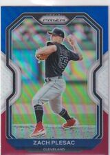 2021 PRIZMS RED WHITE BLUE ZACH PLESAC CLEVELAND GUARDIANS PRIZM PARALLELS Z3290