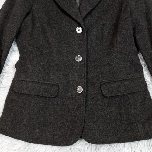 Chaqueta para mujer Eddie Bauer gris S lana pelo de conejo abrigo bolsillos sintéticos blazer - Imagen 4 de 12