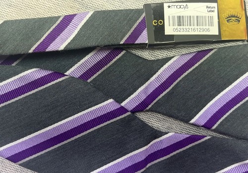 NEW NWT Countess Mara Adjustable Silk Blend Bow Tie Bowtie Designer Sea Gray