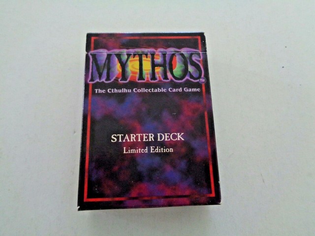 CTHULHU MYTHOS STARTER DECK CARD GAME 1996 + LOOSE CARDS LOVECRAFT CHAOSIUM BT1 CTHULHU MYTHOS STARTER DECK CARD GAME 1996 + LOOSE CARDS LOVECRAFT CHAOSIUM BT1