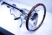 28"GM Style Tilt Steering Column Automatic Shift With Key & Gaap Steering Wheel