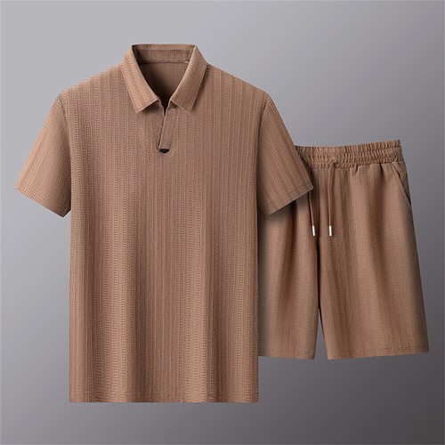 Herren Trainingsanzug 2-teiliges Set Kurzarm T-Shirt Shorts Sweatsuit Outfit Set - Picture 7 of 7