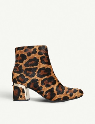 leopard skin chelsea boots