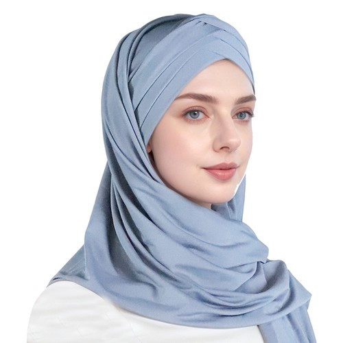 Muslim One Piece Women Instant Long Headscarf Hijab Turban Head Wrap Shawl Scarf - Picture 22 of 56