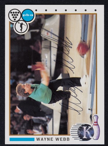 Wayne Webb signierte 1990 Kingpins PBA Bowling Karte #20 - HOF Bowler - Bild 1 von 2
