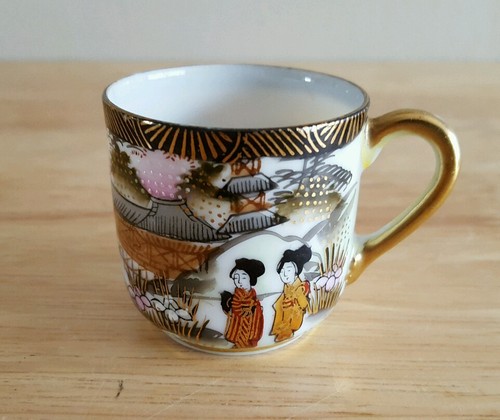 Vintage Ardalt Occupied Japan Mini Tea Cup & Saucer Hand Painted 'RARE' No 6081 - Picture 3 of 6