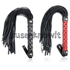 Binding Spanking Flogger Whip Tassel Punishment Flirting PU Leather Paddle