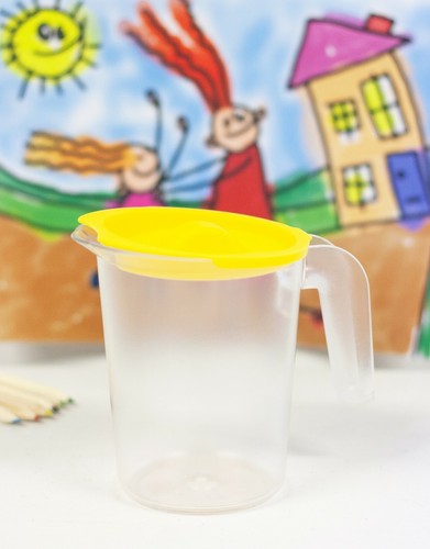 Roltex Small 500ml Polycarbonate Plastic Jug Frosted Coloured with Lid HQ - Picture 7 of 11