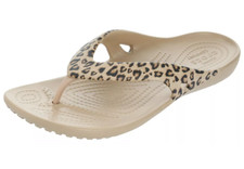 Crocs Kadee II Leopard Print Flip Flop Sandals Size 7