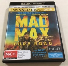 Mad Max Fury Road 4K (2015) - Ultra HD + Blu-Ray | Like-New | George Miller