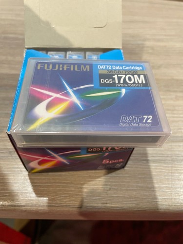 5 Confezione DAT72 Nastro Cartuccia Fuji DG5-170M, 36/72GB 4mm DDS-5, Dat 72 - Photo 3/4