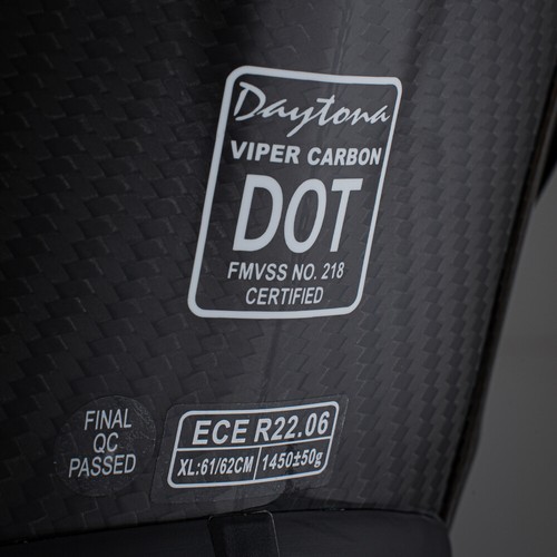 Daytona Viper Carbon Fiber MCJ DOT ECE Motorcycle Helmet Daytona Helmets - Bild 14 von 19