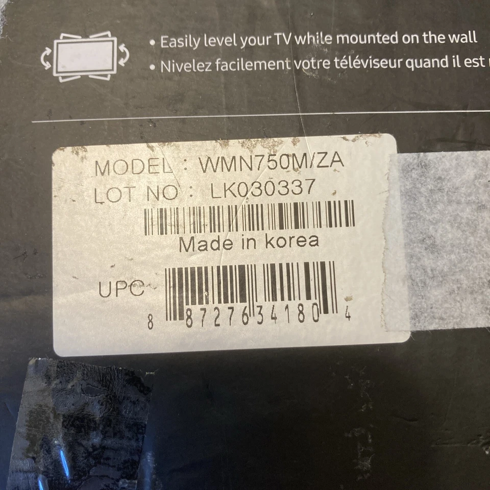 三星 VESA 迷你电视壁挂 WMN750M 适用于 33 英寸 - 65 英寸曲面和 FPTV 兼容。 — 第 4/4 张图片