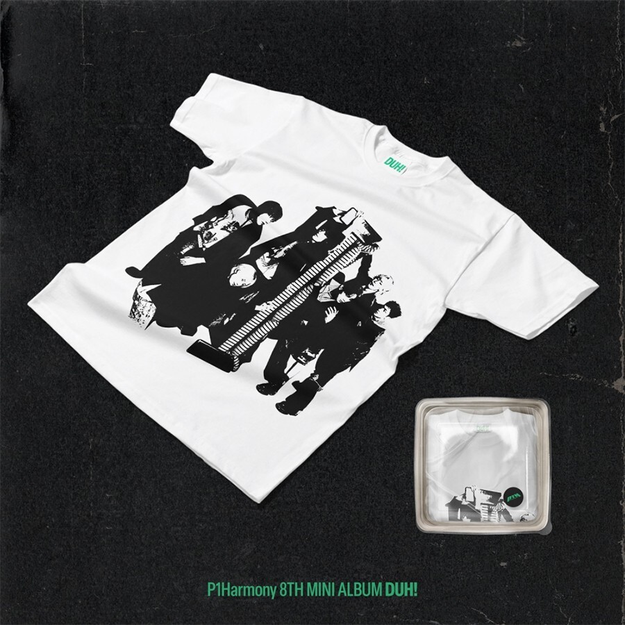 P1HARMONY DUH! 8th Mini Album PLAIN WHITE Ver/T-Shirt+CD+