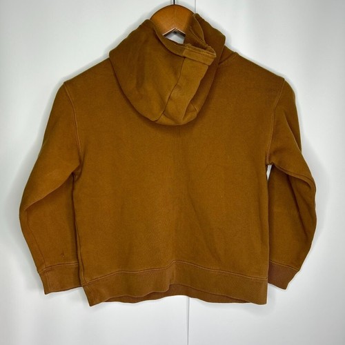 Carhartt Youth Pullover Hoodie Brown Long Sleeve Logo Boys Size Small S (8-10) - Picture 2 of 4