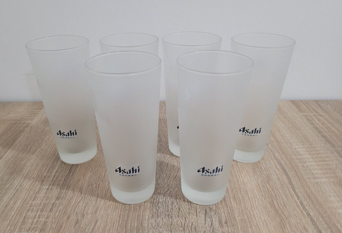 1 x 300ml Frosted Asahi Soukai Beer Glass - (Rare) Japanese Collectable - Picture 9 of 10