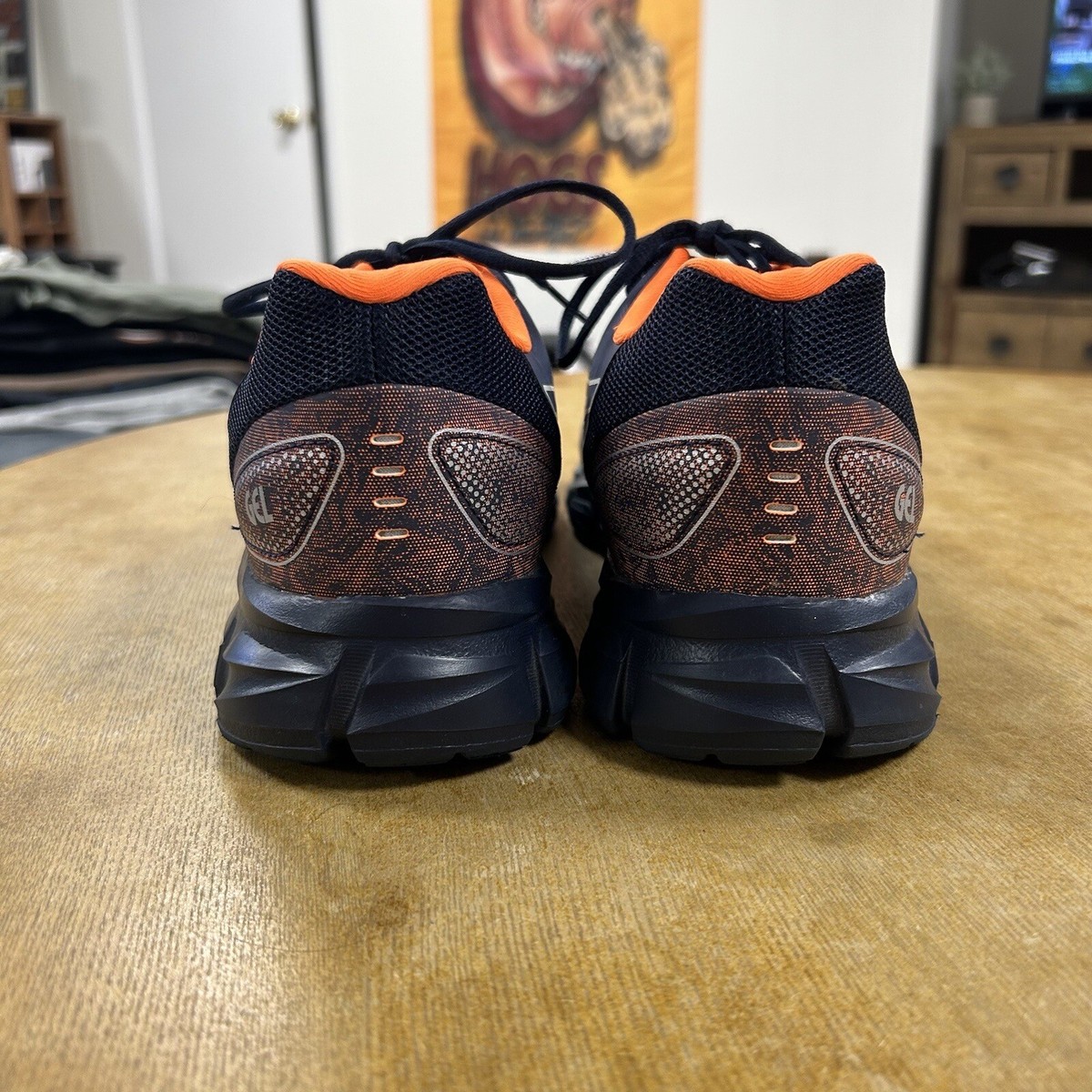 Asics Gel Quantum Lyte II Navy Blue Orange Running Shoes 1201A774 Mens Size 12