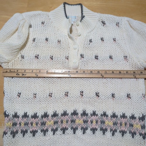 JAMIE SCOTT Vintage Women's sweater sz M long sleeve sweater knitted by hand - Picture 9 of 17