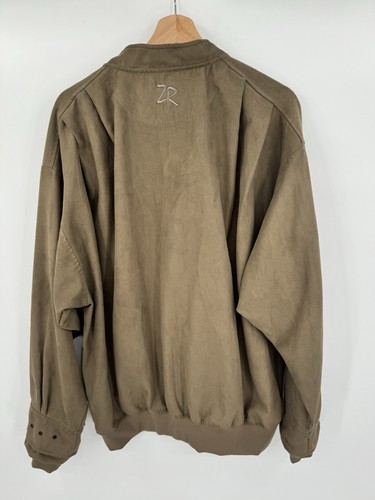 Zero Restriction Golf 1/4 Pullover Winbreaker Mens Size Large Microsuede Brown - Picture 2 of 8