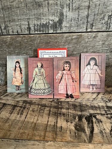 Vintage Shackman Set of Four Antique Doll Jigsaw Puzzles Made in Japan - Picture 5 of 10