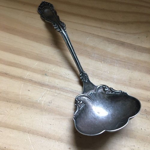 Vintage 1920er versilbert Oxford Muster Saucenkelle Servierlöffel 7,25" - Bild 1 von 3