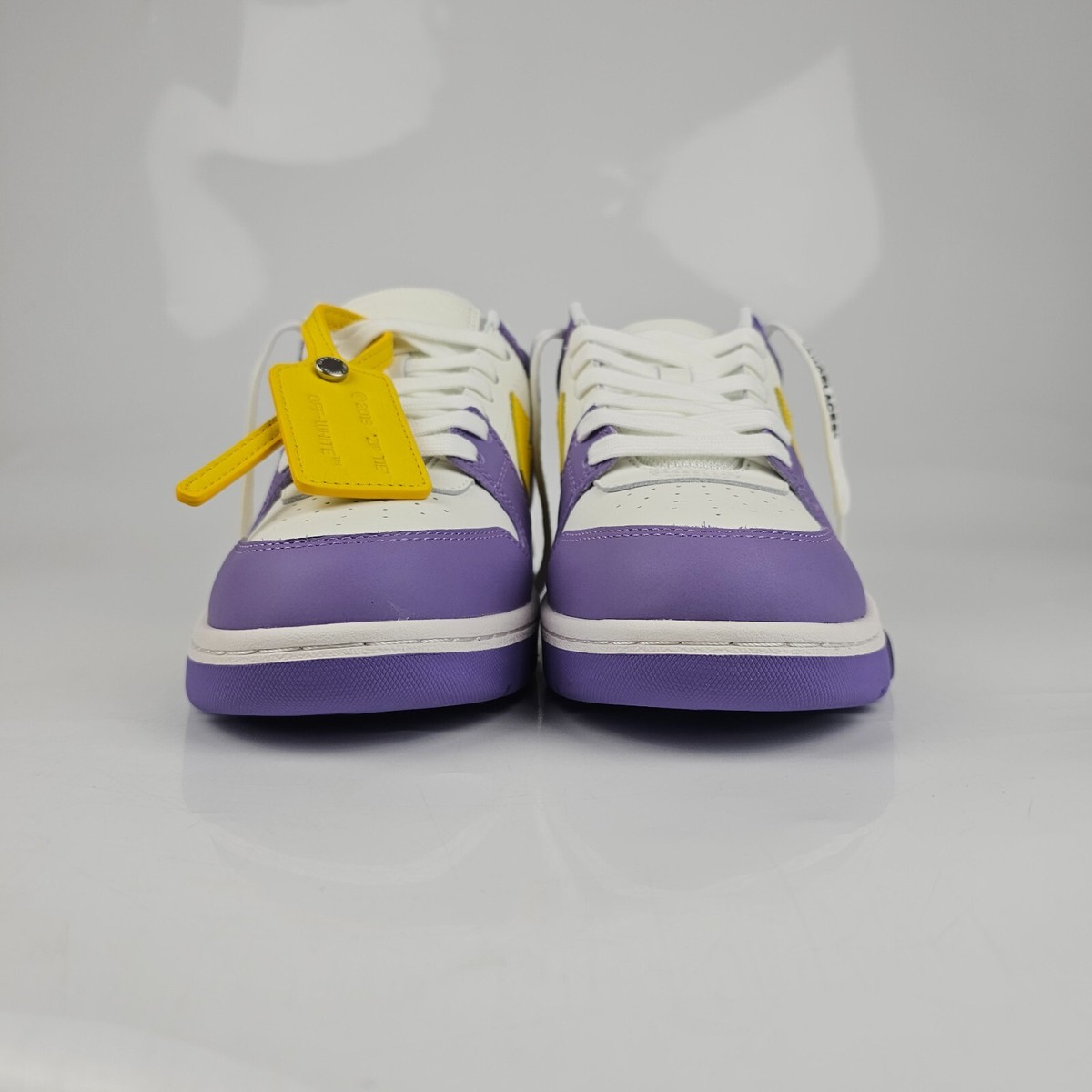 Sneakers fuori ufficio da donna viola e gialle bianche nuove