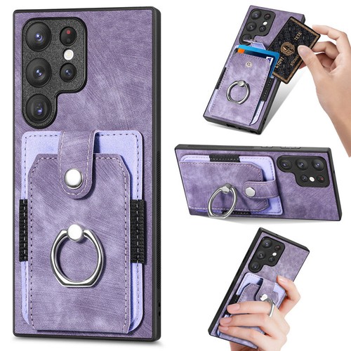 For Samsung Galaxy Ultra S23/22/21 Leather Case Card Slot Shockproof Stand Cover - Picture 12 of 42