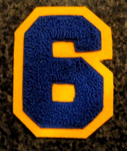 Royal Blue Chenille mit sportlichem Goldfilz Letterman Jacke Patches Handwerk Sport - Bild 17 von 19