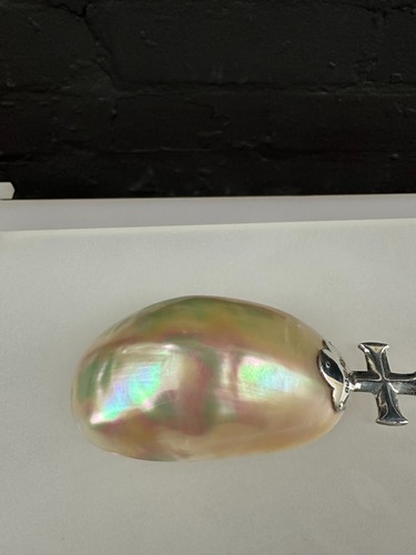 Sterling Silber und Perlmutt Kirchenschale Paten 1944 London W&Co - Bild 8 von 10