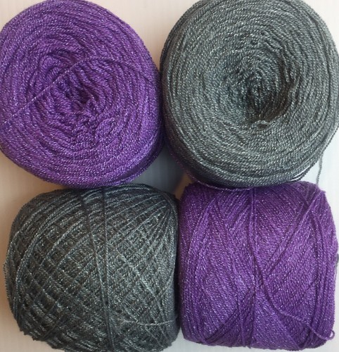 Lace yarn Crystal Colors 138/15,Acrylic/Rayon 900 yards per ball.1 lot of 4. - Picture 4 of 4