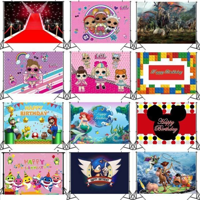 Kids Birthday Party Photography Background Backdrop Photo Studio Decor AA Kids Birthday Party Photography Background Backdrop Photo Studio Decor AA