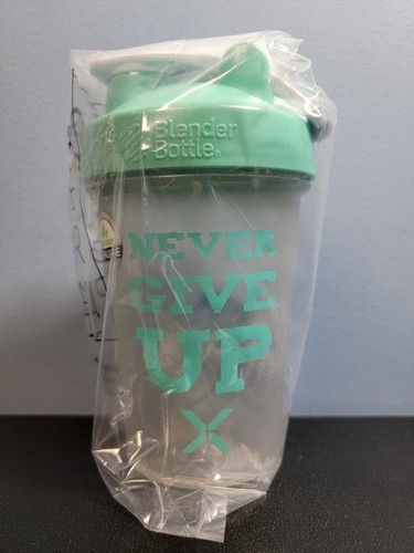 Xyngular 12 oz "Never Give Up" Blender Bottle Shaker Cup - New in Plastic!