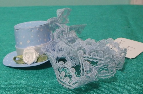 Hellblauer Zylinder Hut Fascinator blaue Spitze weiße Blume Frauen Mädchen kleine Puppe FNTHT77 - Bild 2 von 8