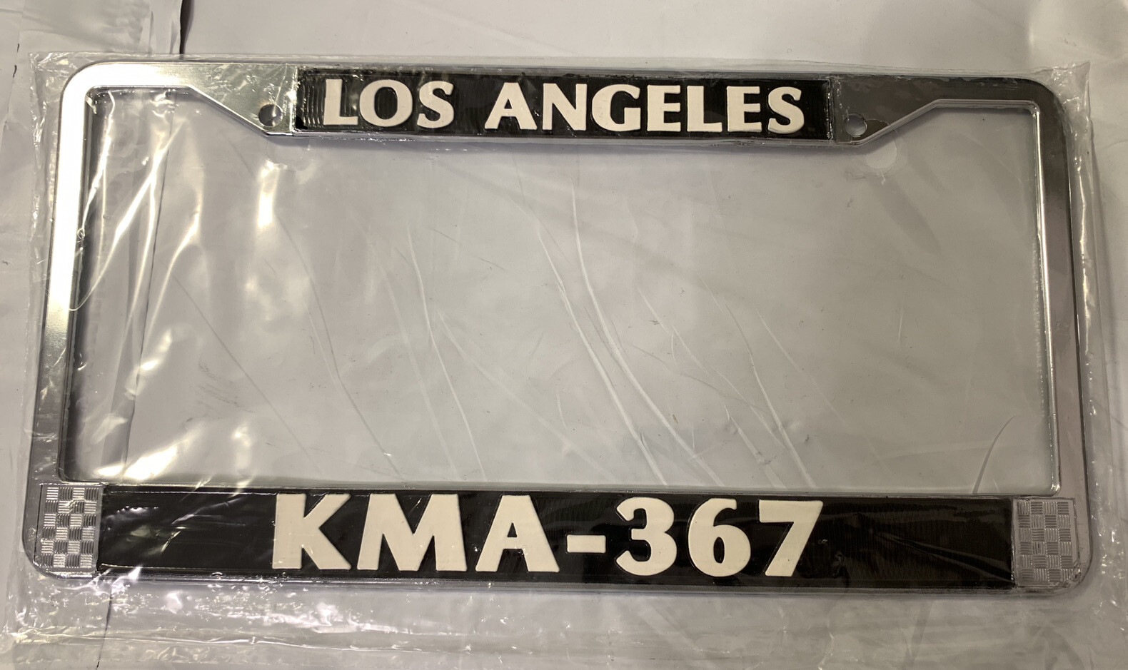 NEW OFFICIAL KMA367 Los Angeles LAPD Chrome License Plate Frame 1199