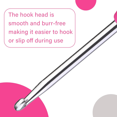 3.75 Mm Crochet Hook, Ergonomic Handle for Arthritic Hands, Extra Long Knitting - Picture 3 of 7