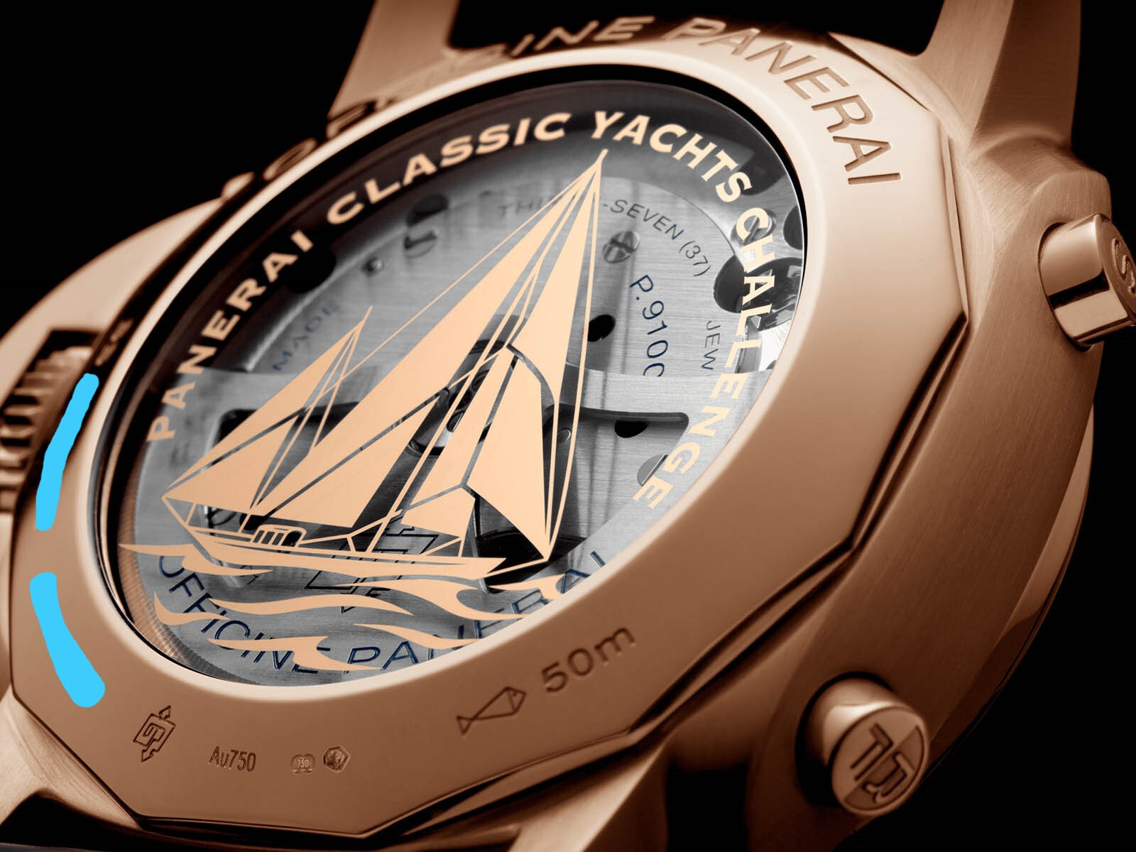 Panerai PAM01020 Luminor 18kt Rose Gold Yacht Challenge Flyback