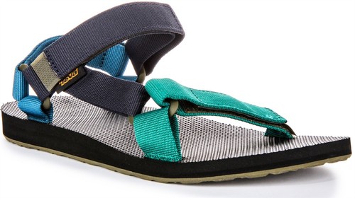 Sandalia Teva Nylon Orig Secado Rápido Correas Veganas con Tiras para Hombres Azul Marino Multi EE. UU. 8-13 - Imagen 1 de 6
