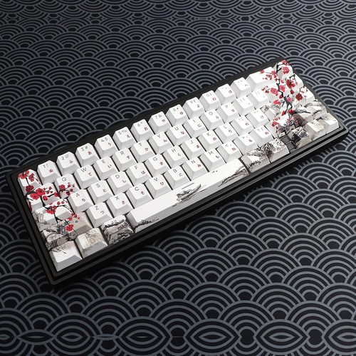 Ergonomic Backlit Cherry Profile Keycaps - Plum Blossom Design for 104 Layouts - Picture 8 of 11
