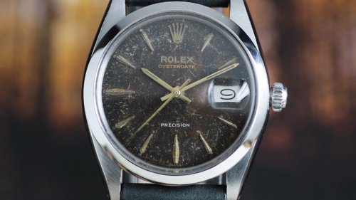 Vintage Rolex OysterDate Precision Original Tropical Dial Serviced Watch 6694 - Video 1 of 1