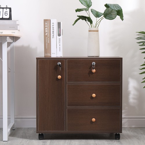 3/5 Drawer Mobile Filing Cabinets Printer Stand Pedestal Lockable Office Cabinet - Picture 121 of 172