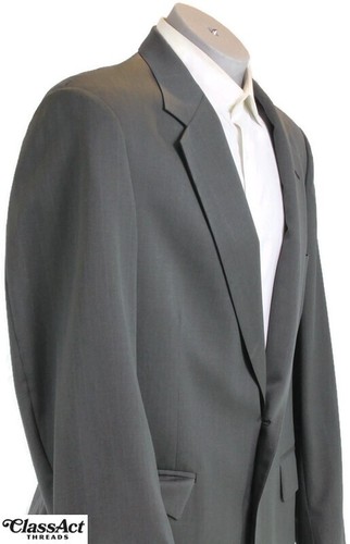 Allyn Saint George 2 Pc Suit Mens Gray Striped 2 Btn 42S Pleated Front 40" W - Picture 5 of 9
