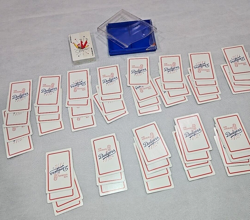 2 mazzi vintage anni '60 - carte da gioco Baseball Los Angeles Dodgers World Series - Foto 11 di 15