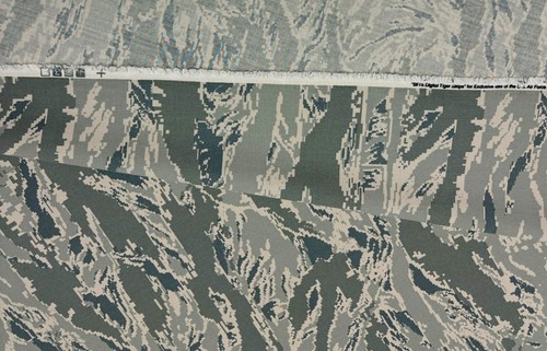 AIR FORCE TIGRE RAYA NY/CO SARGA ESPECIFICACIONES MILITARES TELA DE CAMUFLAJE POR YARDA 65"W - Imagen 5 de 6