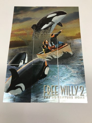 1995 SKYBOX FREE WILLY II TRADING CARD 9-SPECTRA FOIL PUZZLE CHASE CARD FULL SET - Picture 2 of 3
