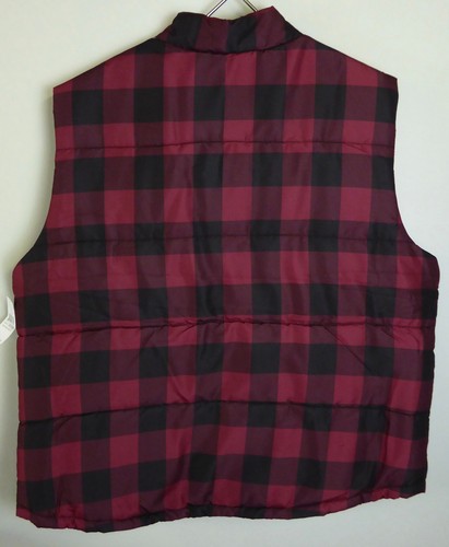 Original Weatherproof Vintage Buffalo Plaid Puffer Vest NWT $95  Black Red Green - Picture 25 of 26